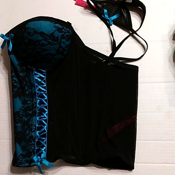 NWT Sexy lingerie Bustier G-String Push-up 2 piece Set *Small - Picture 5 of 11